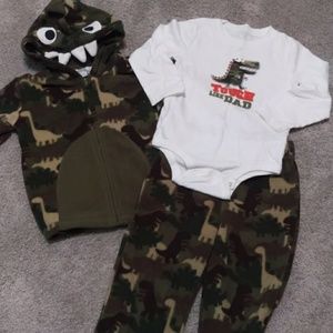 Koala kids camo dinosaur outfit